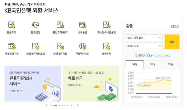 국민은행-환율조회